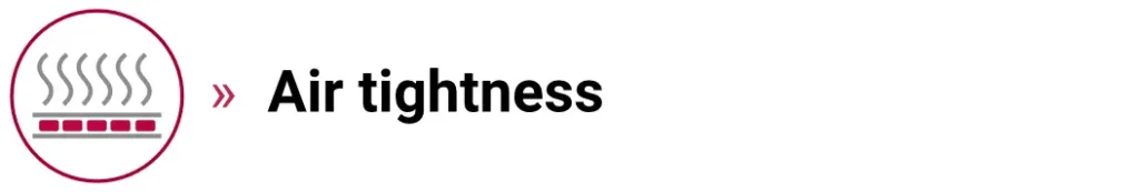 Air-tightness Icon showing sealed layers with vapor above, representing air-tight properties of the battery pouch material.