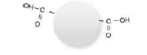 Carboxy-modified-Latex-Series-1-300×114 Schematic image of a Carboxy-modified Latex with modified COOH surface and 10 wt% solid content.