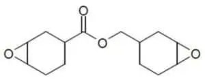 Celloxide-Strukturformel-300×117 Structural formula of 1,4-Cyclohexanedimethanol diglycidyl ether, a reactive diluent and crosslinker used in epoxy resin systems and coating applications.