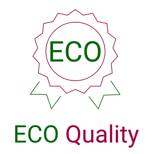 Icon of an eco-label badge, representing certified quality and environmental responsibility in agricultural ingredients