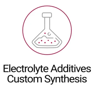 Electrolyte-Additives-Custom-Synthesis Icon of a laboratory flask representing custom synthesis of electrolyte additives for battery applications.