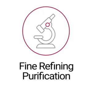 Fine-Refining-Purification Microscope icon symbolizing high-purity refining and purification processes in chemical production.