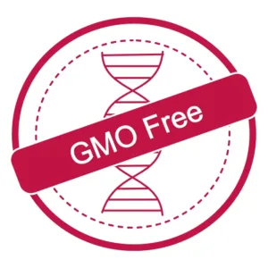 GMO-Free Badge icon labeled GMO-Free, representing food ingredients developed without genetically modified organisms