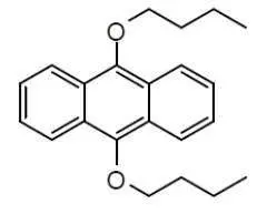 UVS-Series Molecular structure of 1,4-di-n-butoxy-9,10-anthraquinone, a photoreactive anthraquinone derivative used in electronic and photochemical applications.