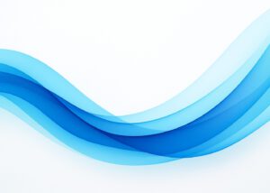 Abstract blue wave design symbolizing synthetic paper for high-quality printing solutions by Nagase, showcasing durability, smooth surface, and innovative printing materials.