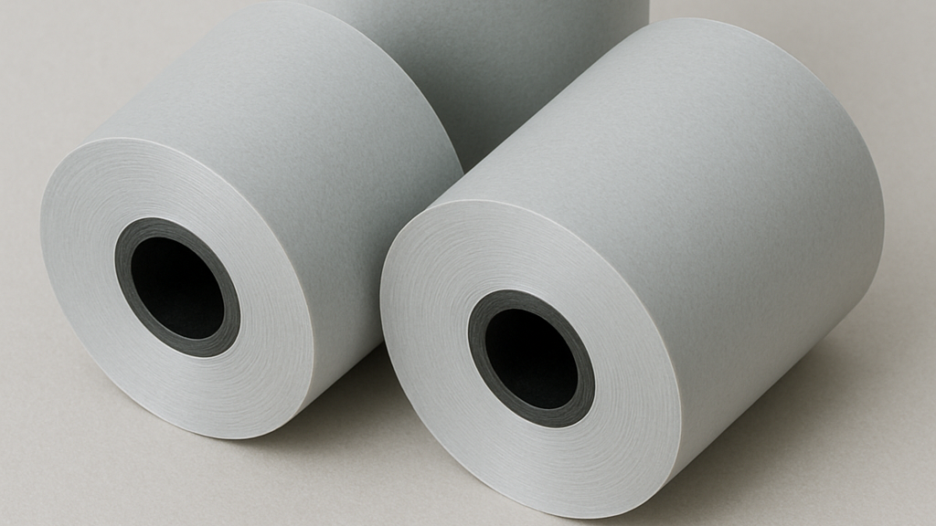 Light gray thermal paper rolls representing Leuco Dye (color formers) for advanced printing applications by Nagase, ensuring high-quality imaging, stability, and reliable print performance.