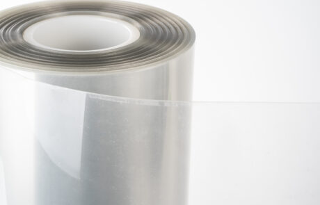 Transparent plastic film roll enhanced with Nagase PMMA microparticles, providing superior clarity, durability, and performance for advanced plastics and compound applications.