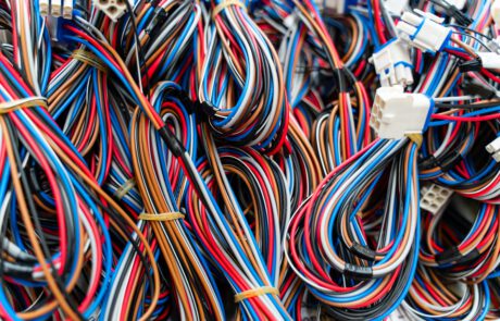 Colorful plastic-coated electrical wires produced with Nagase FCM masterbatches, delivering high-performance compounds for durability, flexibility, and advanced plastic applications.