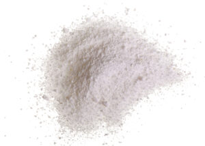 Fine white powder of Arcofeliz™ GE Series low-endotoxin gelatin, a purified collagen-derived protein used as a biocompatible raw material for medical and pharmaceutical R&D, supplied by NAGASE.