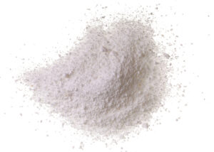 Fine white powder of Arcofeliz™ AL Series low-endotoxin sodium alginate, a purified seaweed-derived polysaccharide used as a biocompatible material in medical and pharmaceutical R&D, supplied by NAGASE.