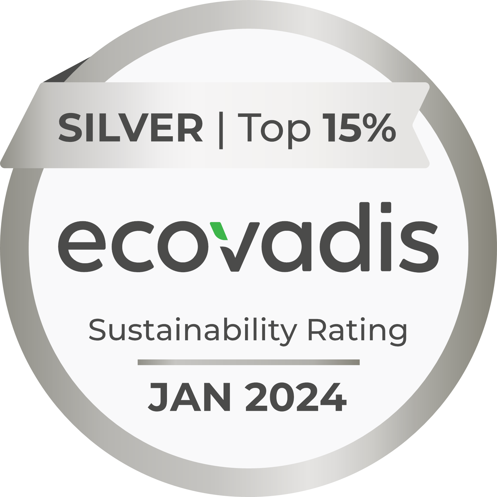 Nagase EcoVadis Certification Jan 2024 - Silver Rating