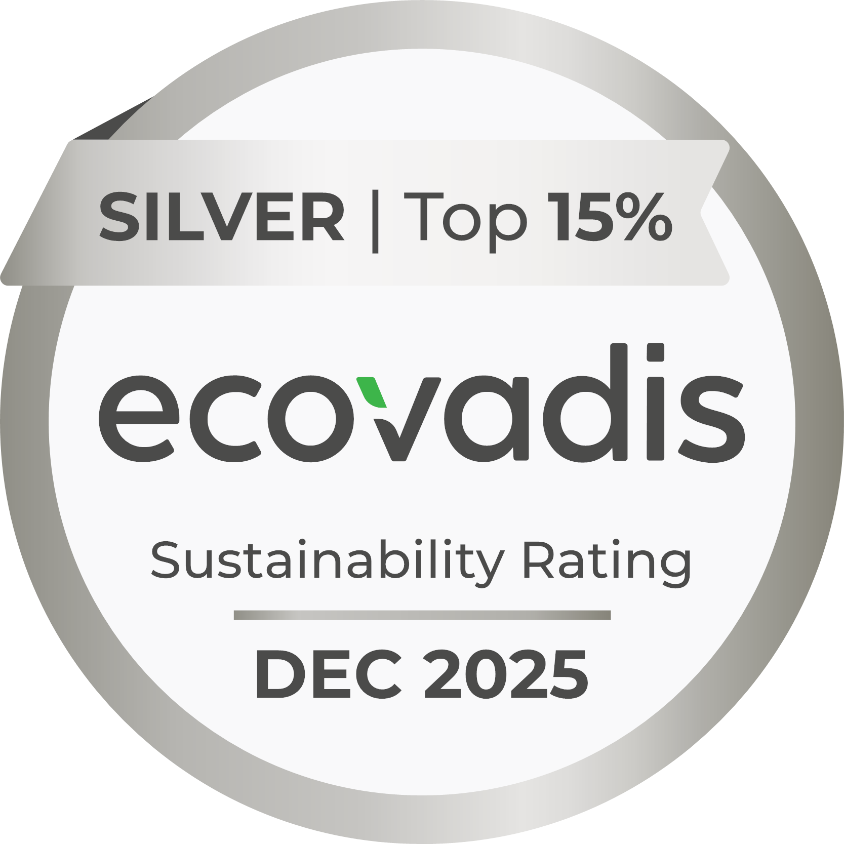 Nagase EcoVadis Certification Dec 2025 - Silver Rating